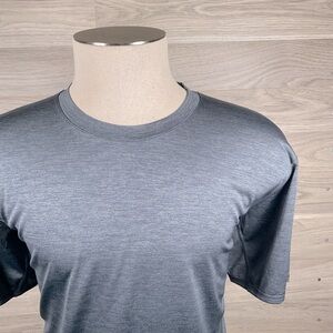 Prana Heather Grey Performance Short Sleeve T-Shirt, Men's XL